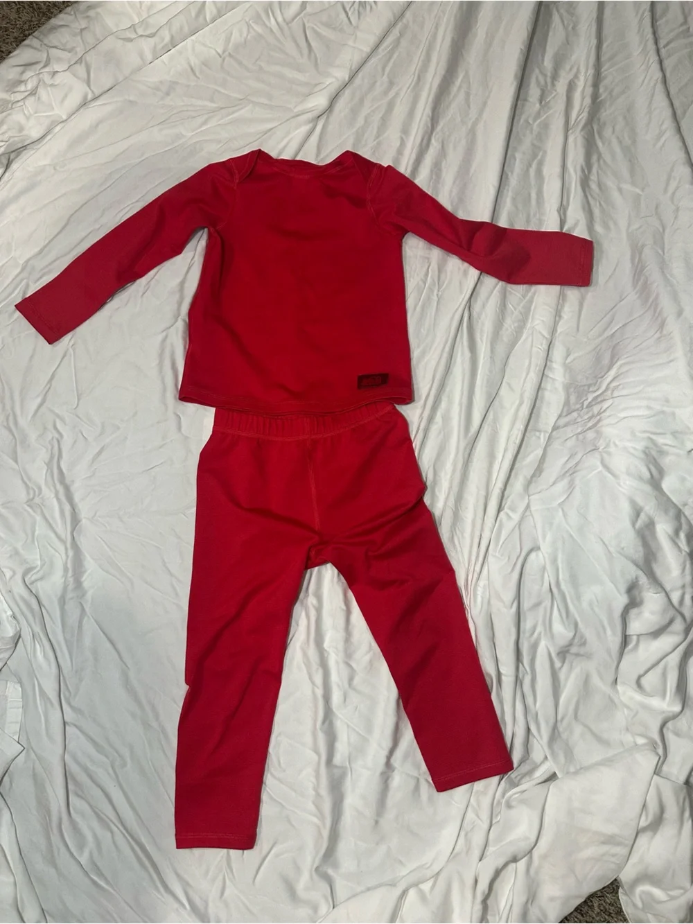REI Co-op Kids unisex Midweight Thermal Base Layer Set - Red - Size 3T, Like New